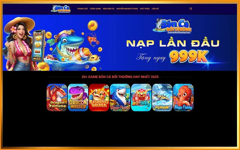 Giao diện chuyên mục Bancadoithuong.bar, nơi sàng lọc cổng game uy tín