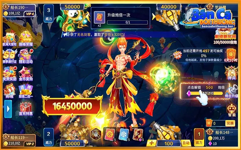 Phong cách tranh vẽ cổ và boss kim long trong Tam Tiên Bắn Cá